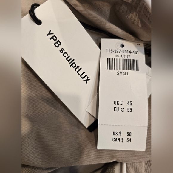 NWT Abercrombie & Fitch YPB SculptLUX Square-neck Color Block Cropped Tank small - Picture 6 of 7